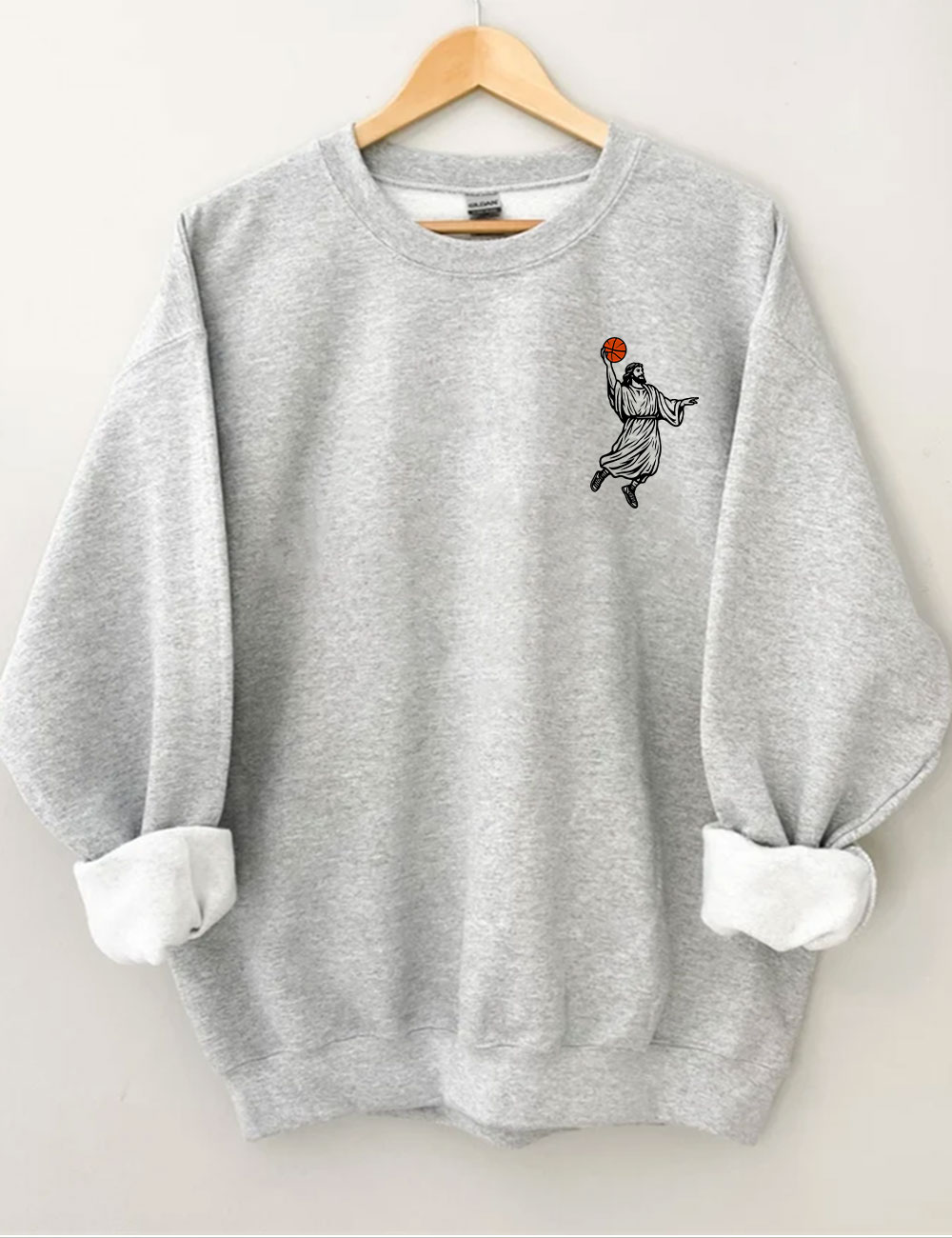 He is Rizzin Funny Jesus Playing Basketball Sweatshirt