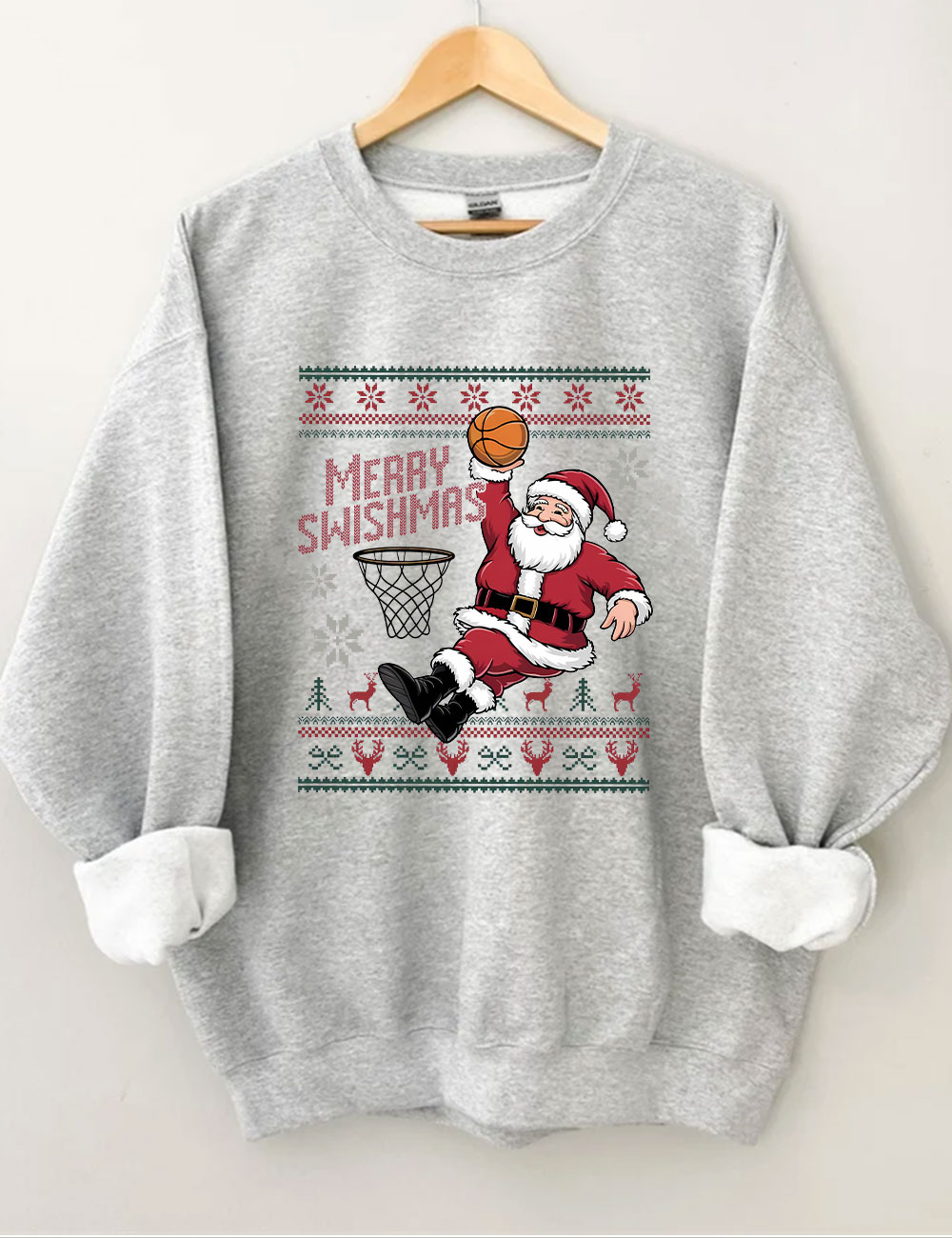 Ugly Xmas Basketball Sweatshirt