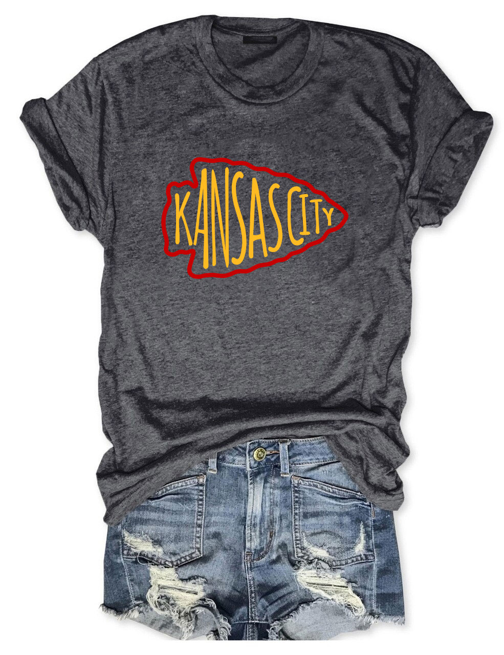 KC Chiefs Arrowhead Football T-Shirt