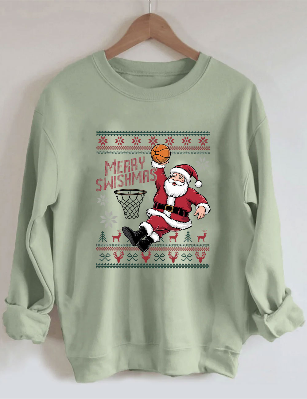 Ugly Xmas Basketball Sweatshirt