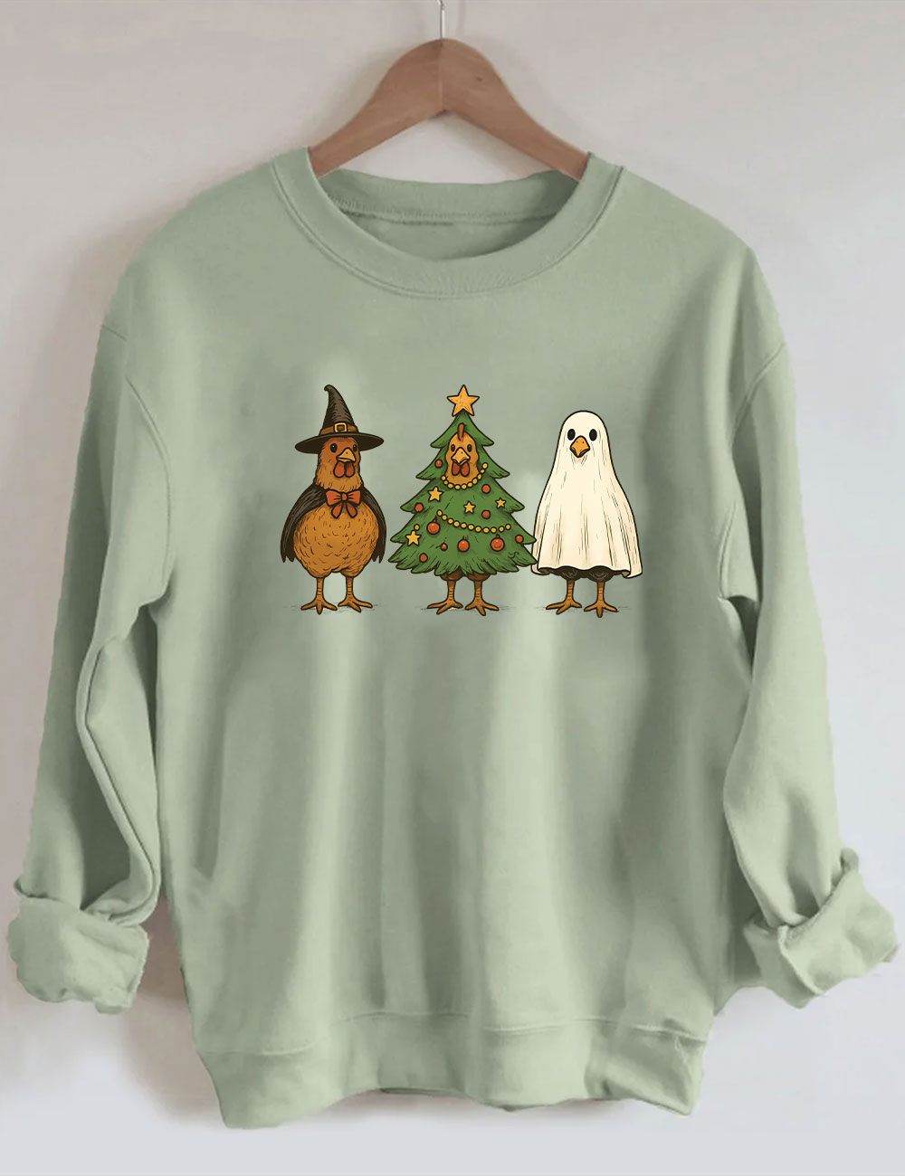 Funny Chicken Holiday Mashup Sweatshirt