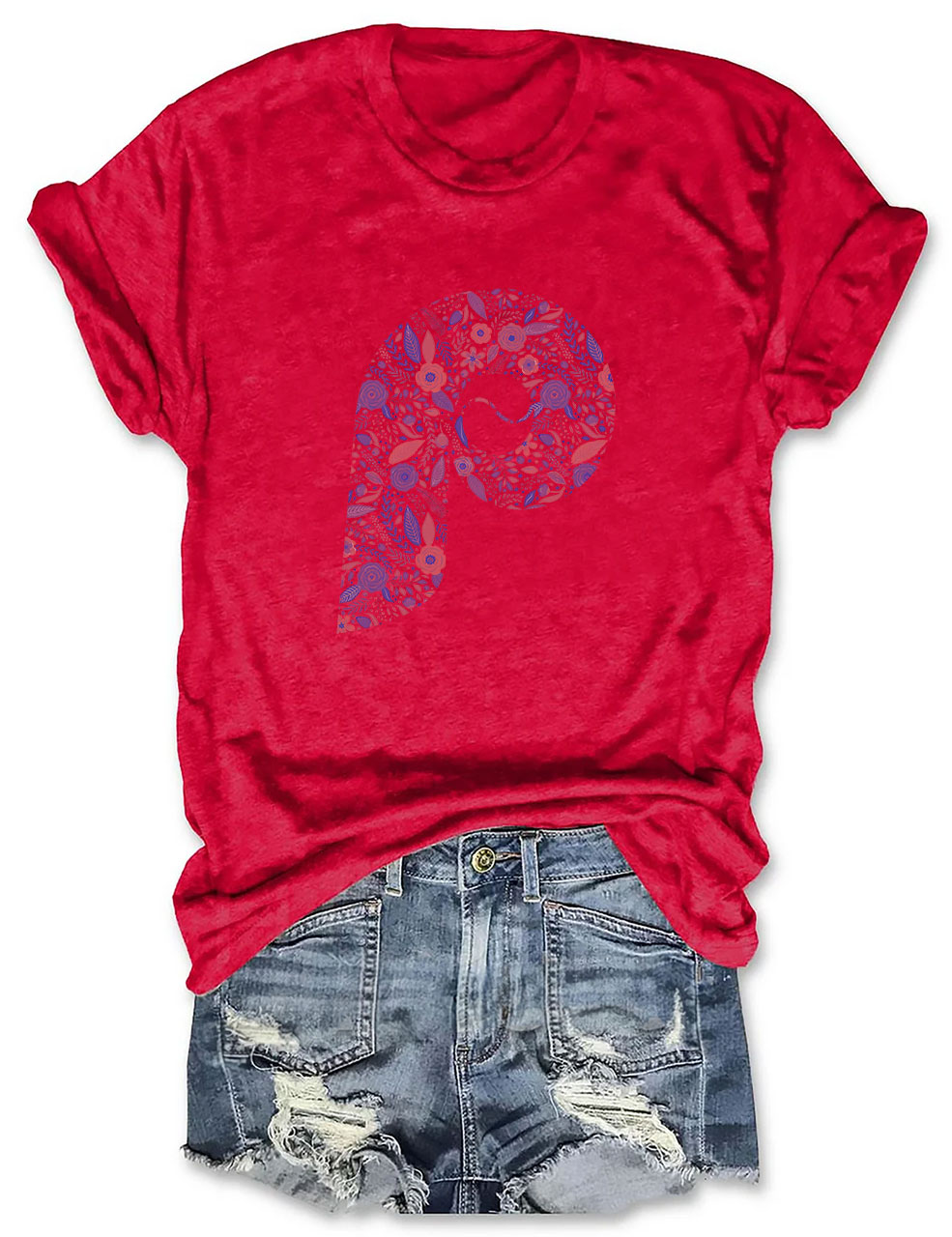 Floral Philly Baseball T-Shirt