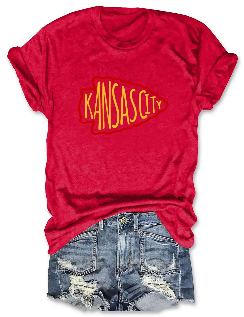 KC Chiefs Arrowhead Football T-Shirt