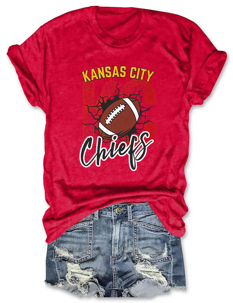 Kansas City Chiefs Football Helmet T-Shirt
