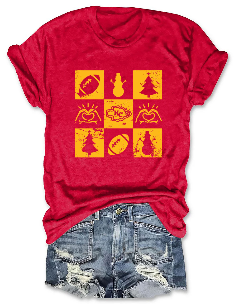 Chiefs Christmas Kansas City FootballT-Shirt