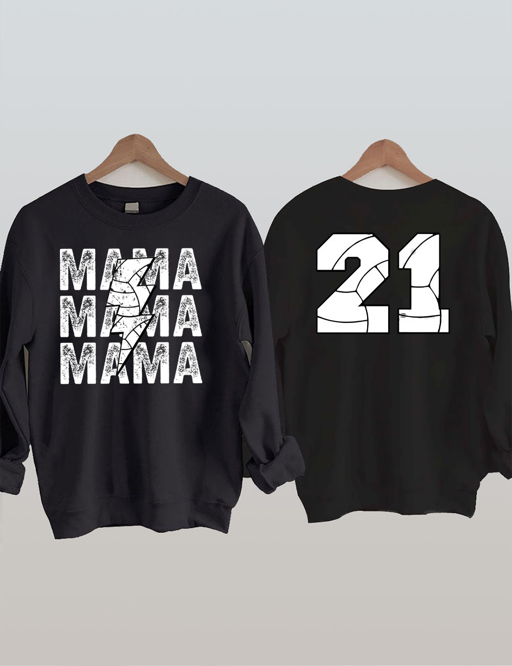Volleyball Mom Custom Number Sweatshirt