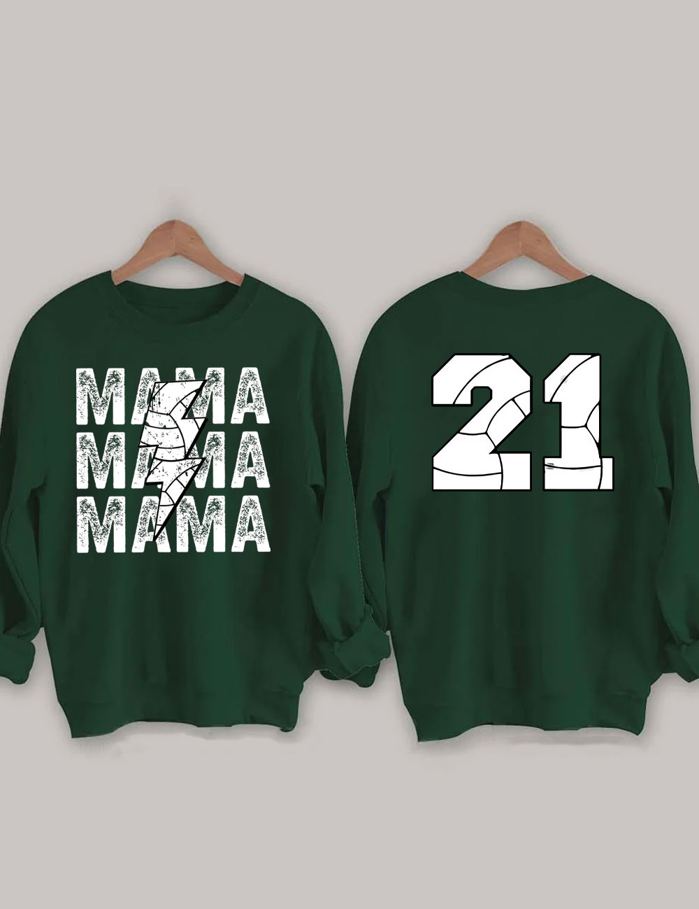 Volleyball Mom Custom Number Sweatshirt