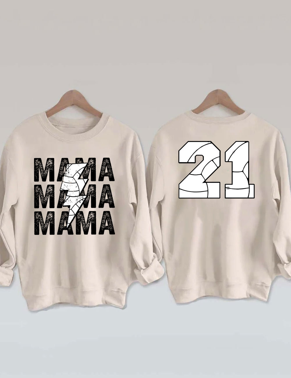 Volleyball Mom Custom Number Sweatshirt