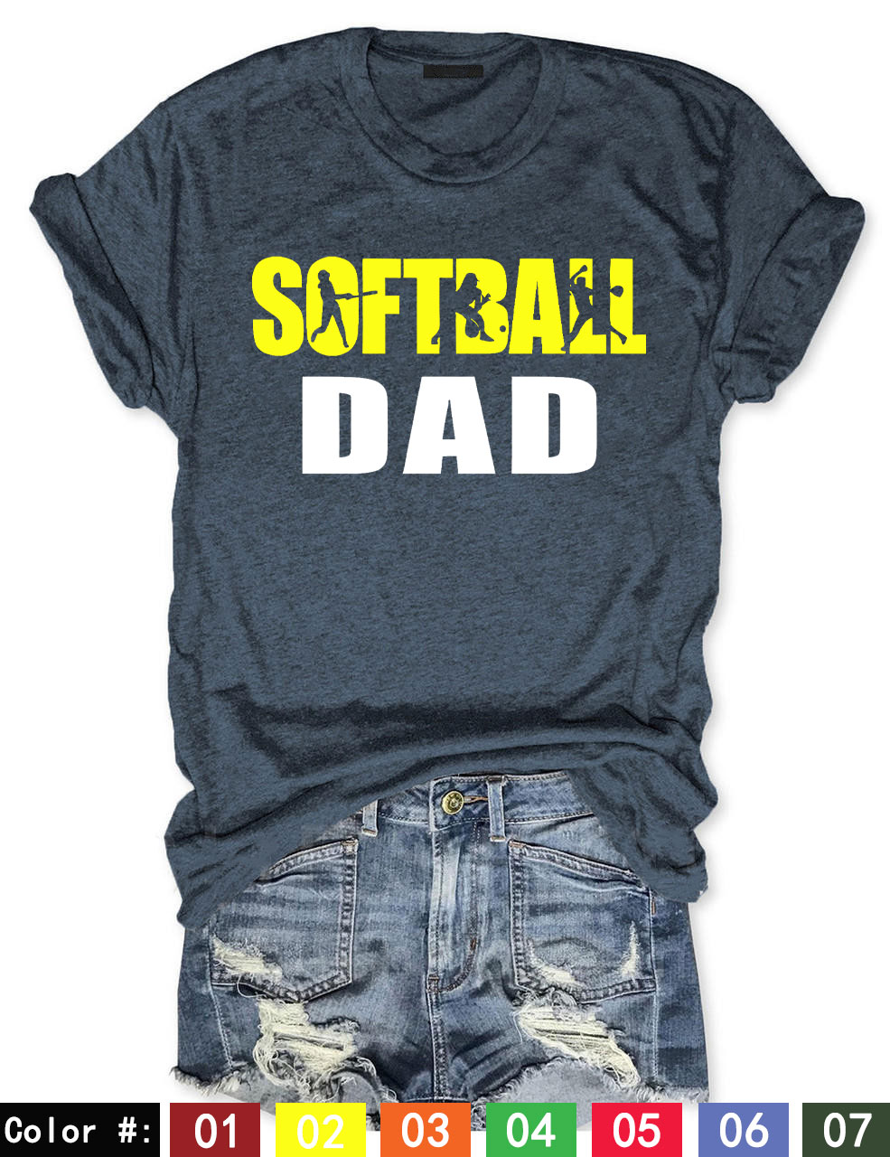 Custom Softball Dad T-Shirt