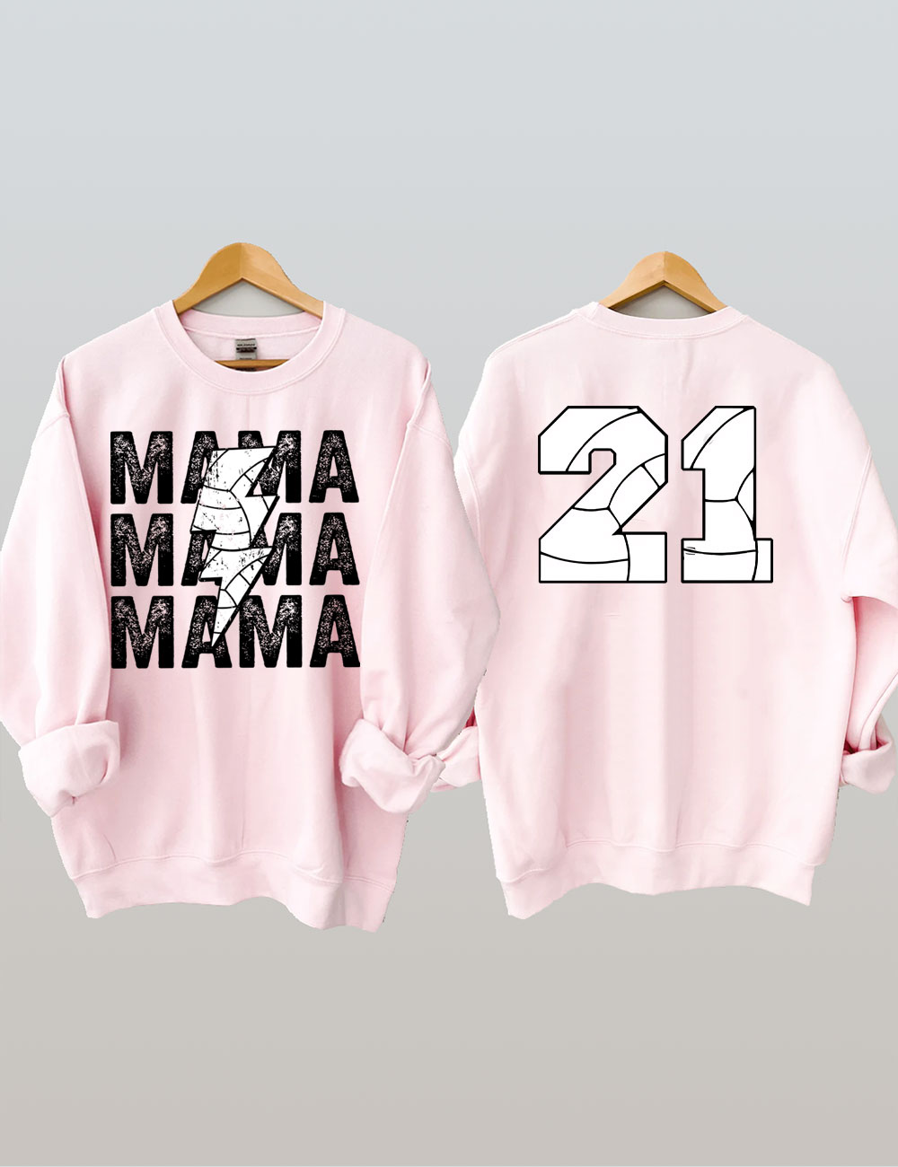 Volleyball Mom Custom Number Sweatshirt