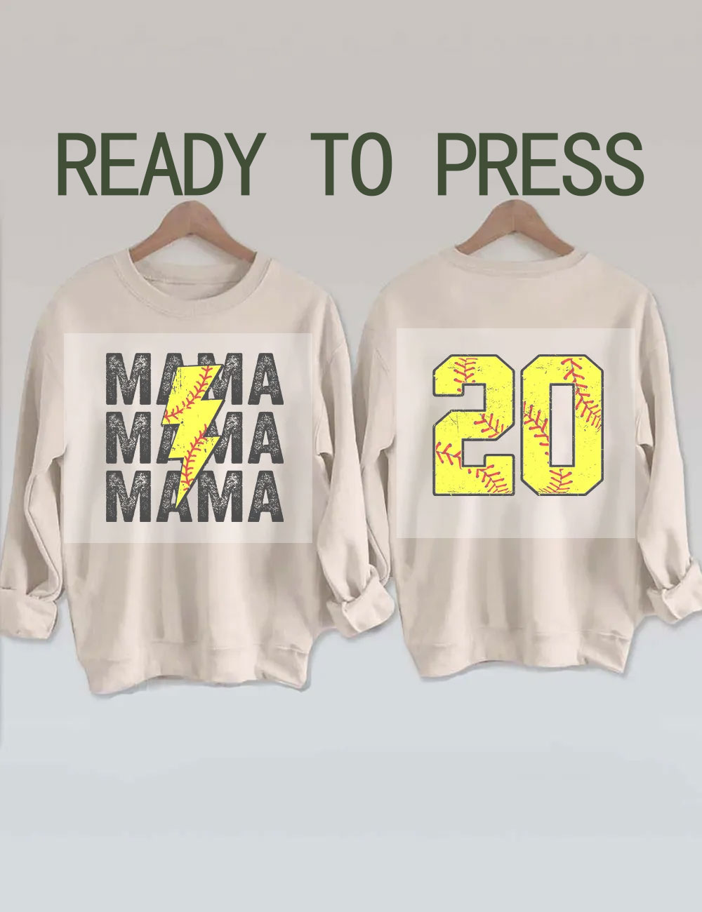 Softball Mama Personalized Number DTF Heat Transfer