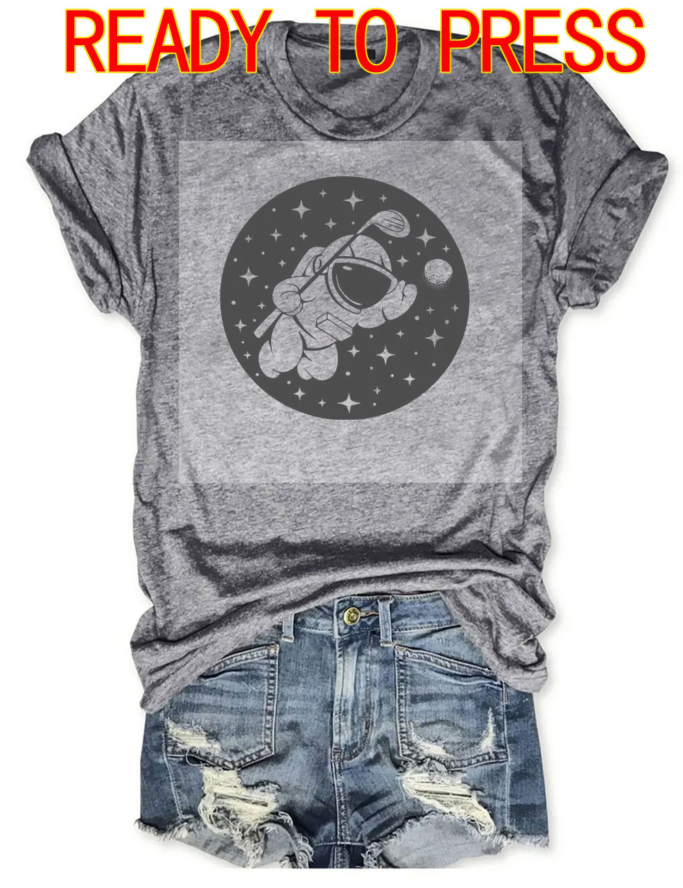 Golfing In Space DTF Heat Transfer