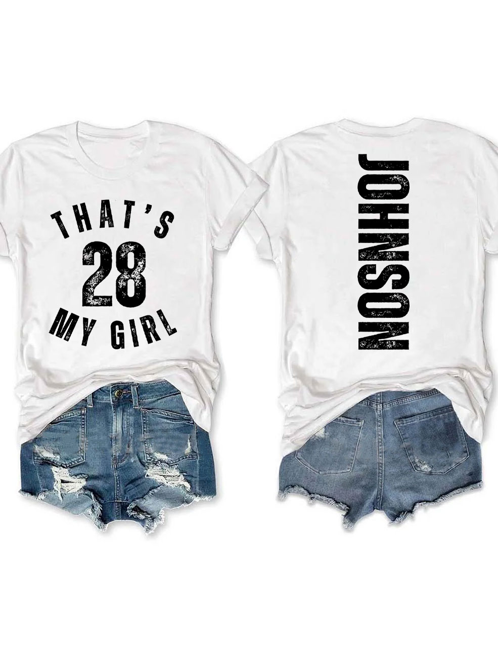 Custom That's My Gril Football Mom T-shirt
