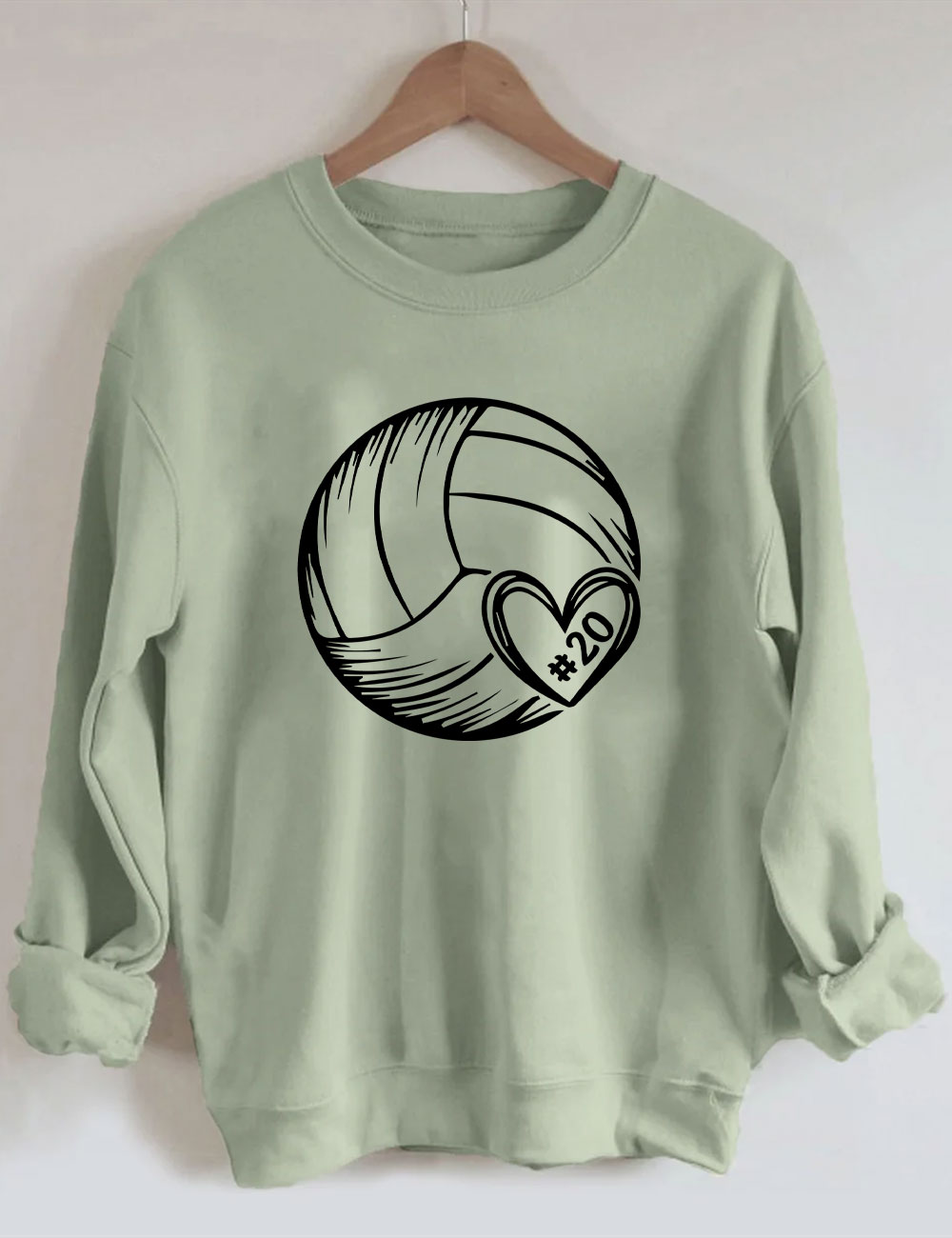 Custom Volleyball Heart Sweatshirt