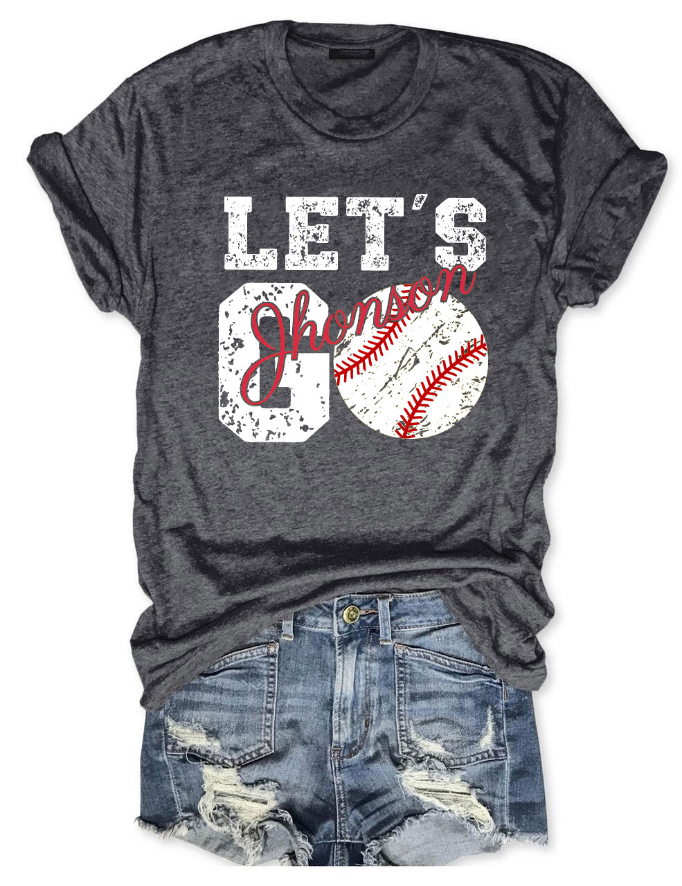 Custom Let's Go Baseball T-shirt