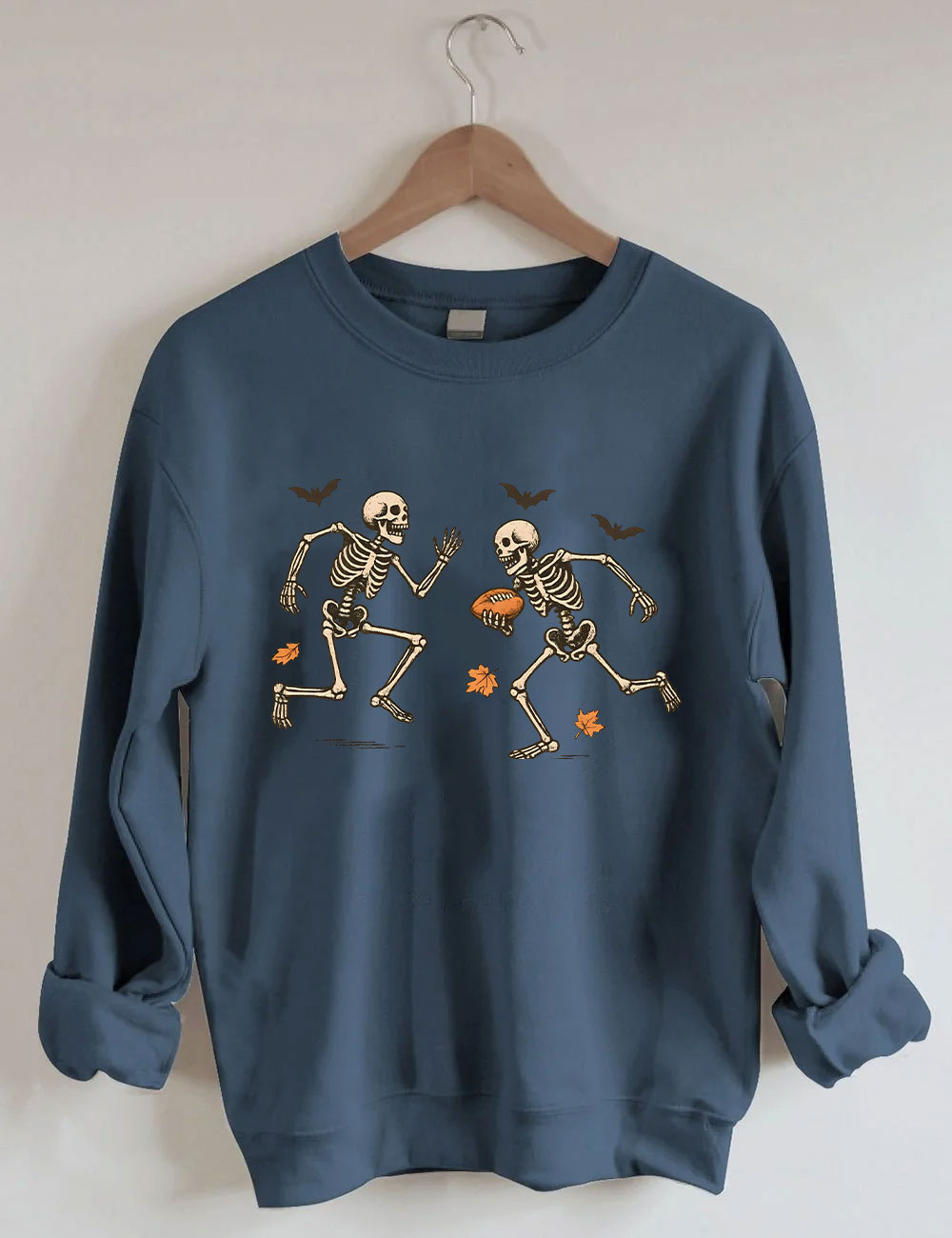 Funny Skeleton Football Halloween Sweatshirt
