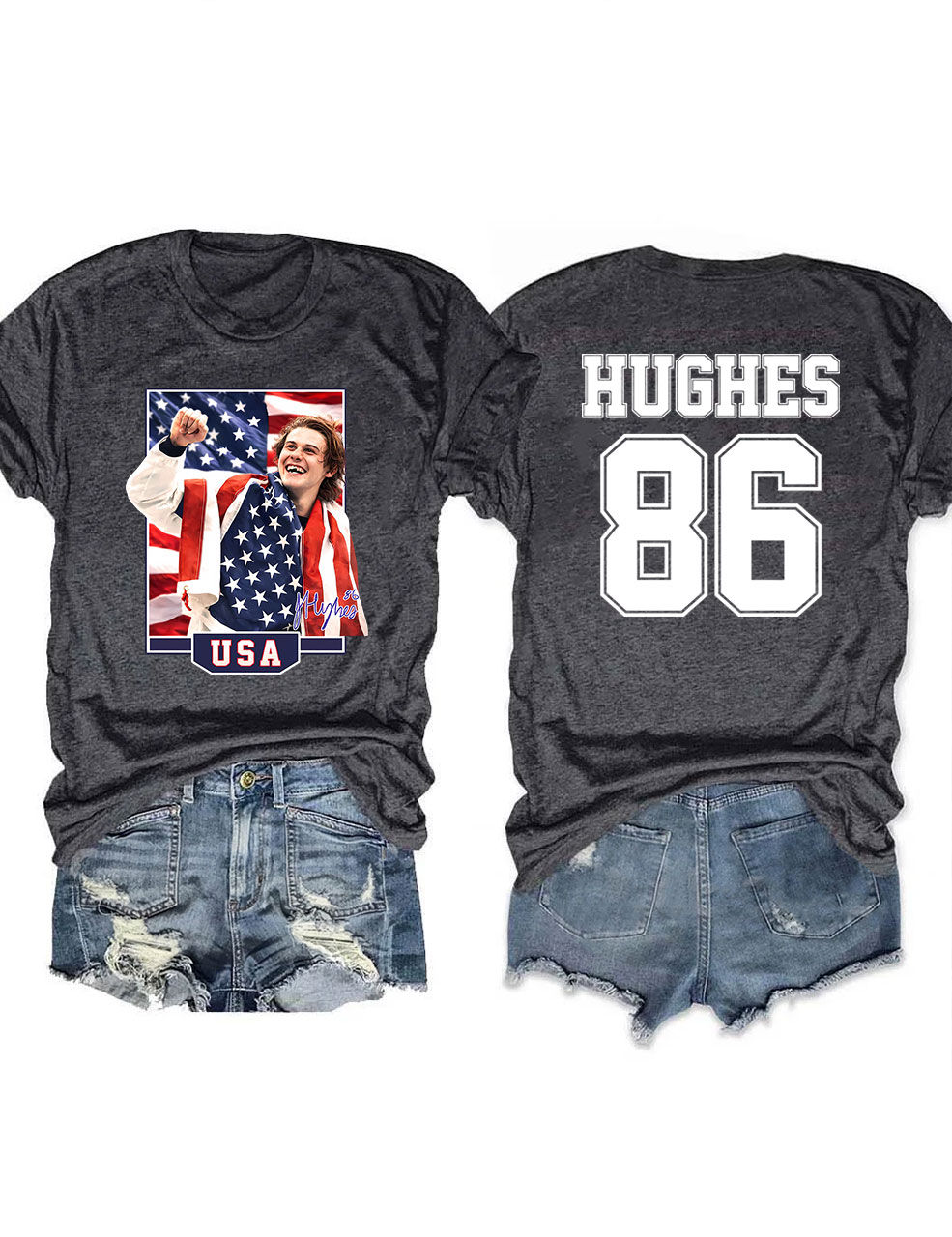 Jack Hughes USA Hockey Funny T-Shirt