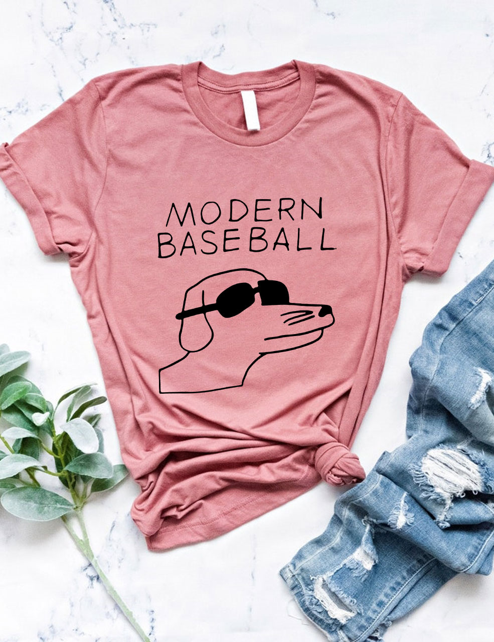 Dog-Themed Baseball Player Funny T-Shirt