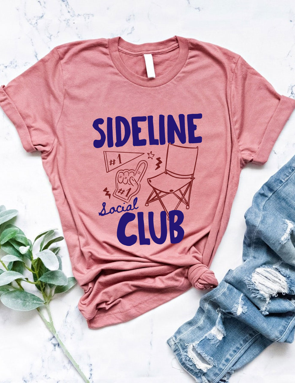 Custom Sideline Social Club Softball T-shirt