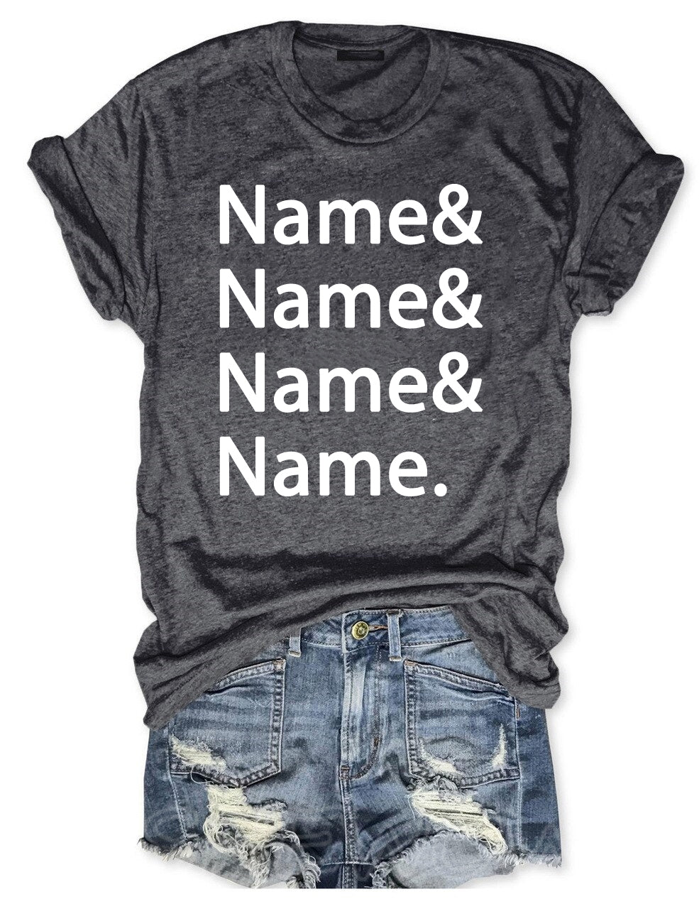 Custom Name List T-shirt