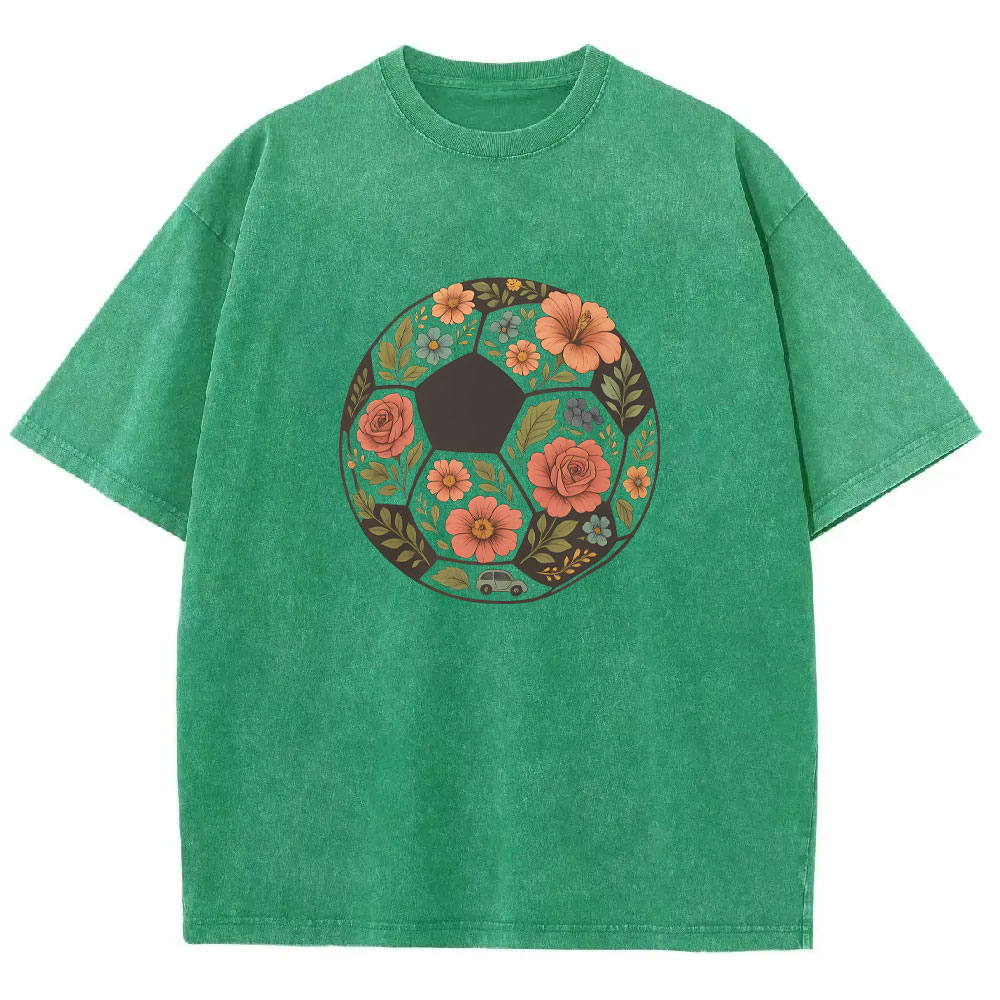 Floral Soccer Washed T-shirt