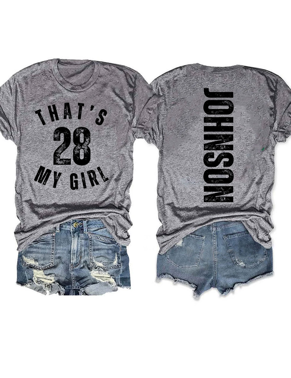 Custom That's My Gril Football Mom T-shirt