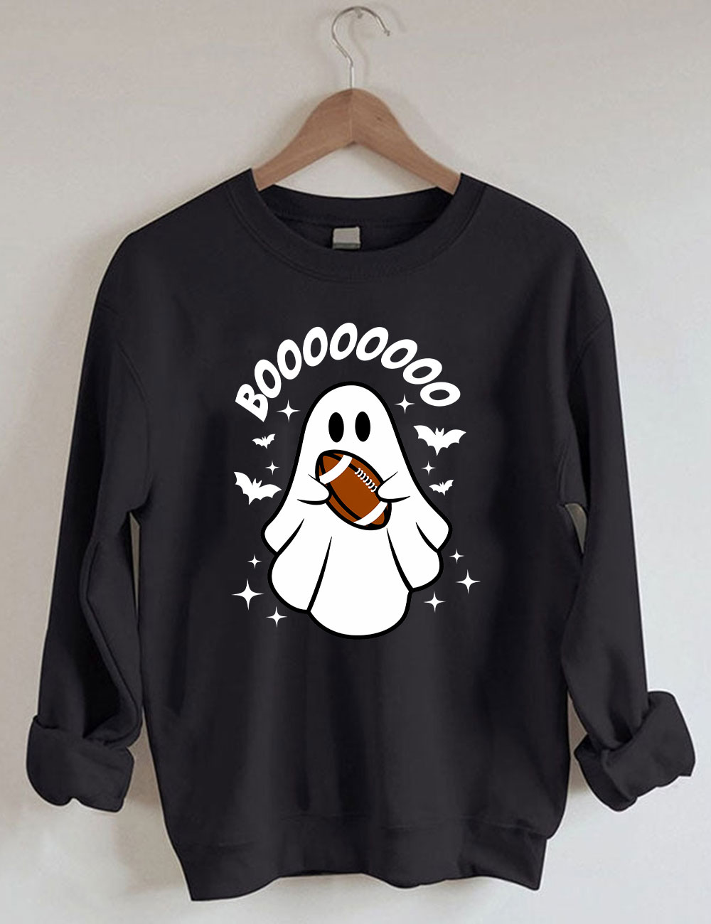 BOO Halloween Football Sweatshirt