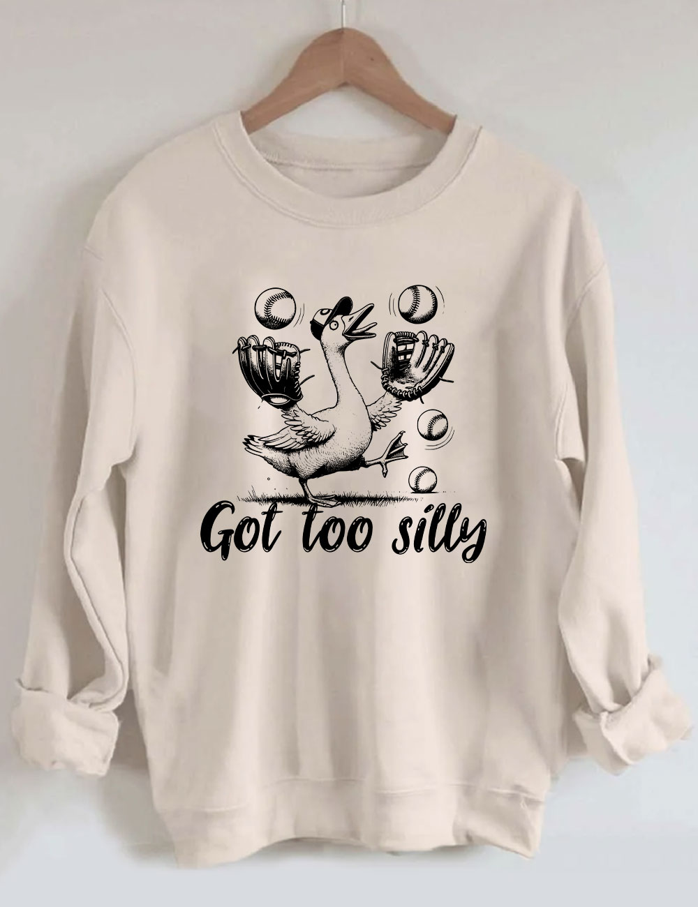 Silly Goose Baseball Meme Sweatshirt