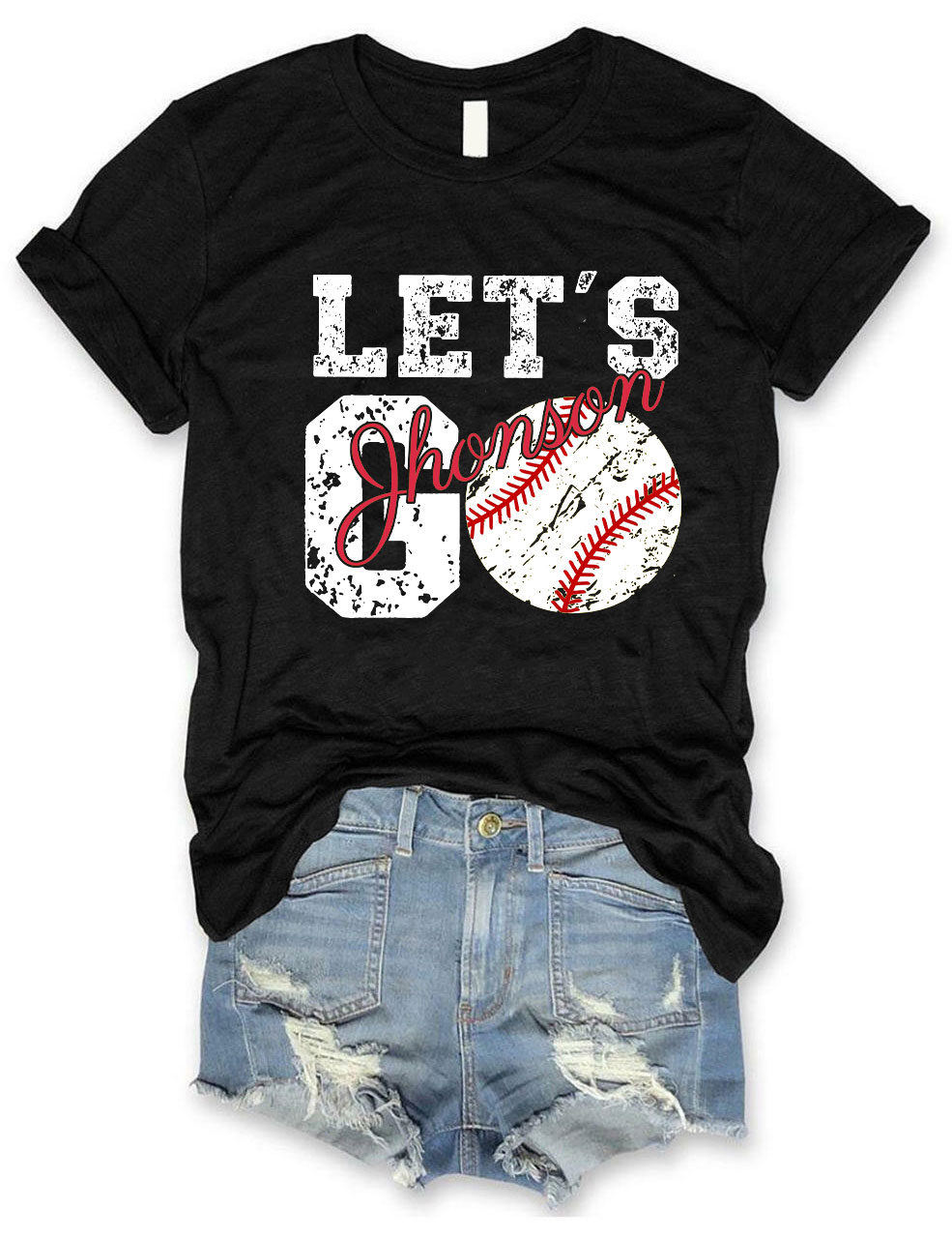 Custom Let's Go Baseball T-shirt
