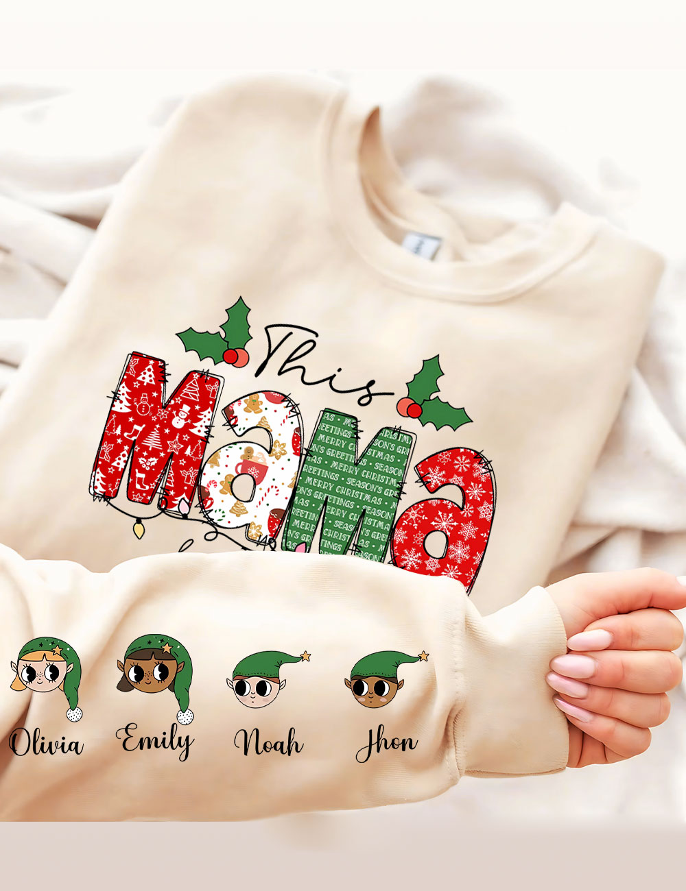 Custom This Mama Loves Her Elves Sweatshirt
