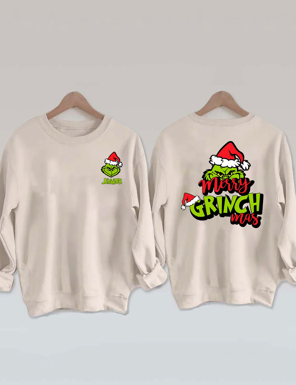 Custom Name Grinch Family Sweatshirt