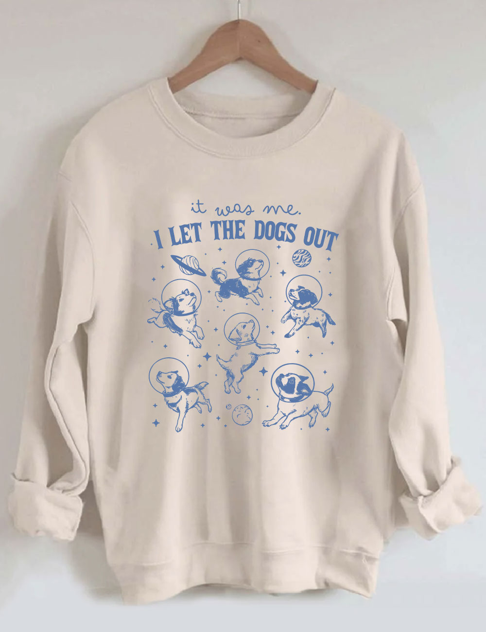 It Was Me I Let The Dogs Out Retro Sweatshirt