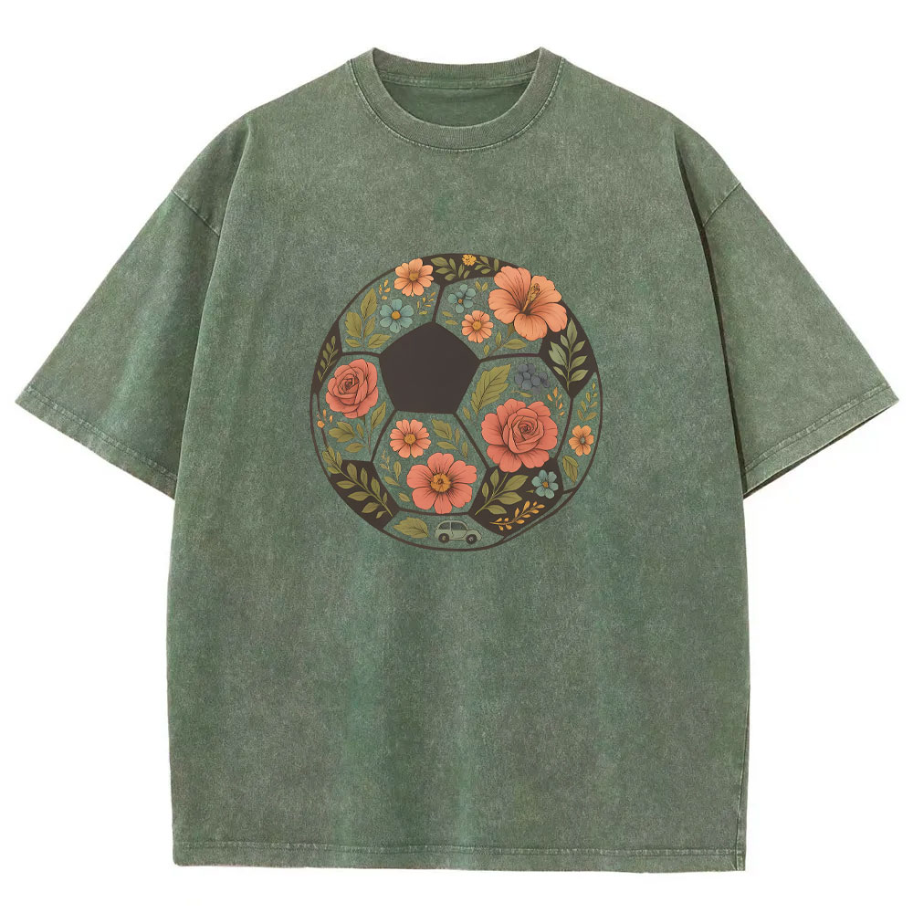 Floral Soccer Washed T-shirt