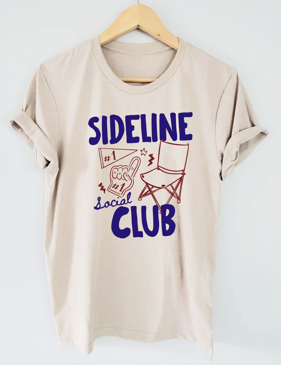 Custom Sideline Social Club Softball T-shirt
