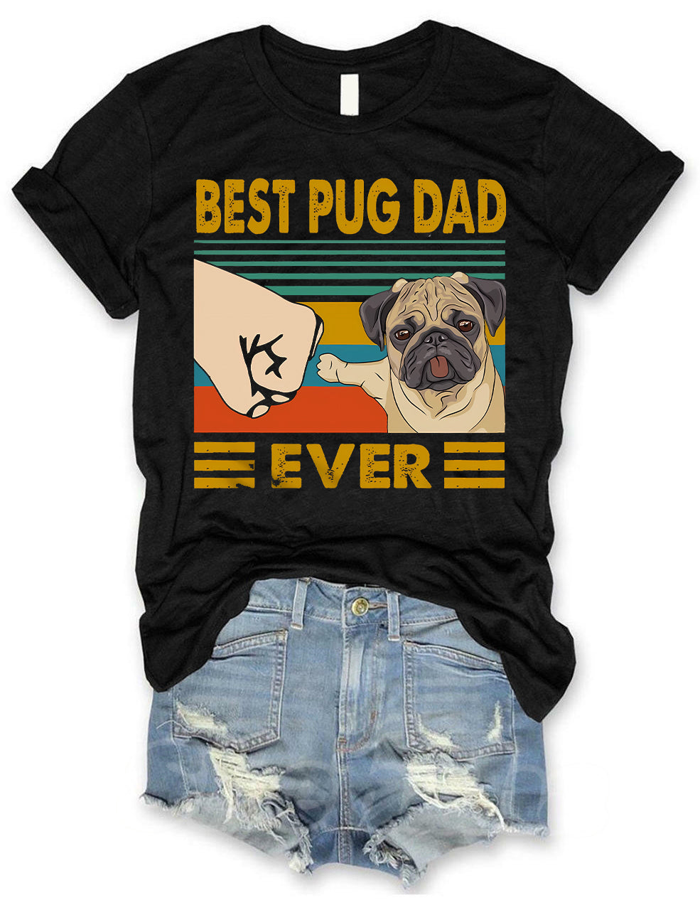 Best Pug Dad Ever T-shirt