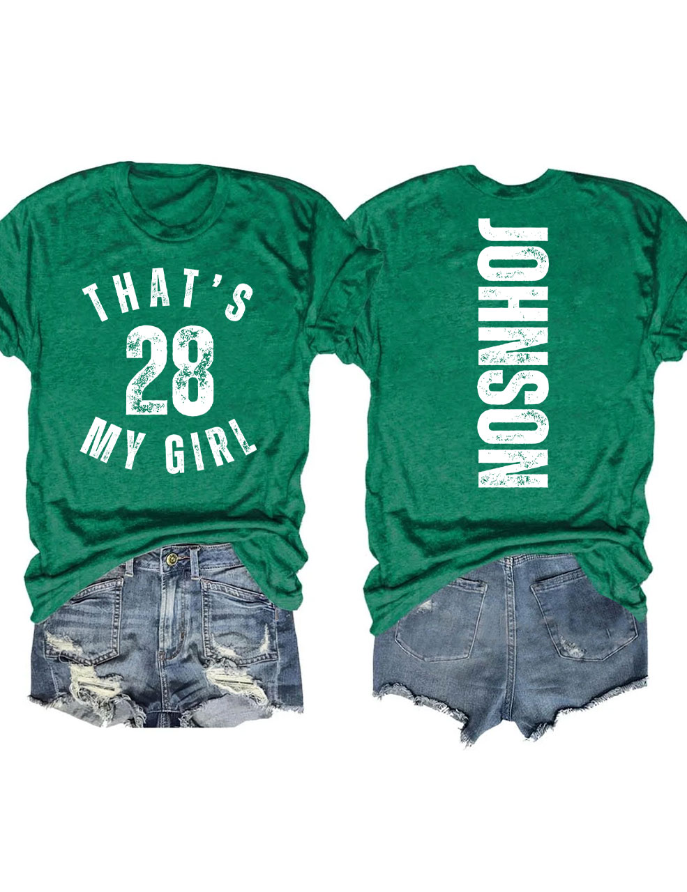 Custom That's My Gril Football Mom T-shirt
