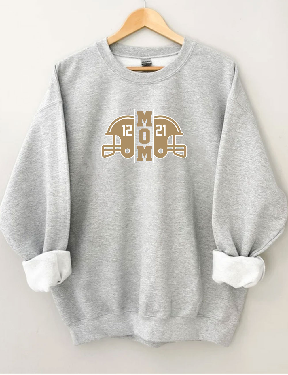2 Players Custom Football Mom Sweatshirt
