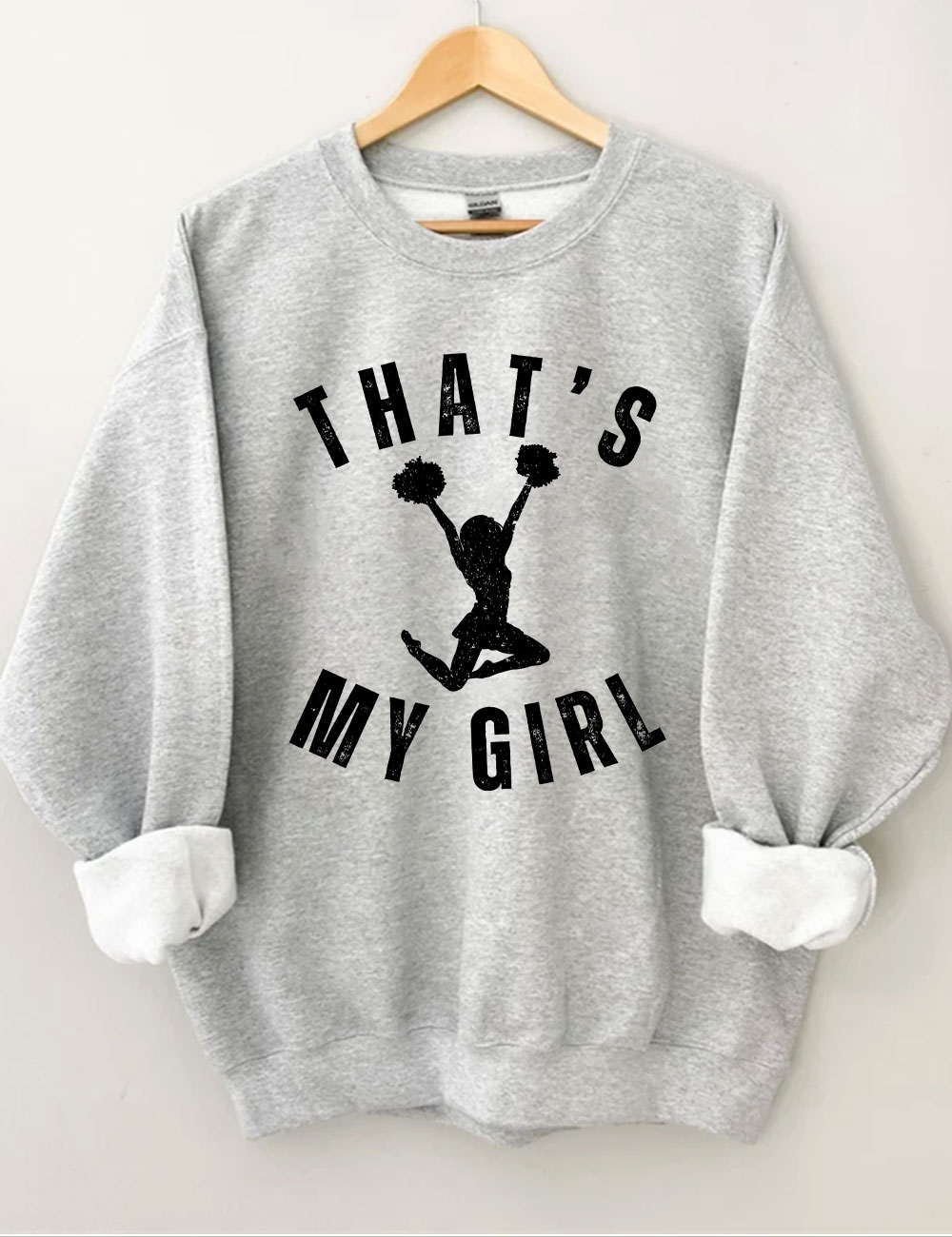 Custom That's My Girt Cheer Mom Sweatshirt