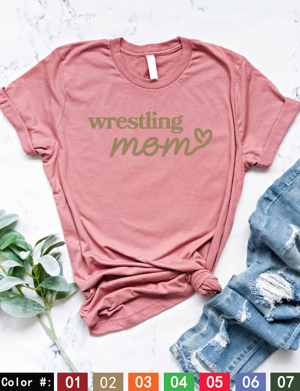 Custom Wrestling Mom T-shirt