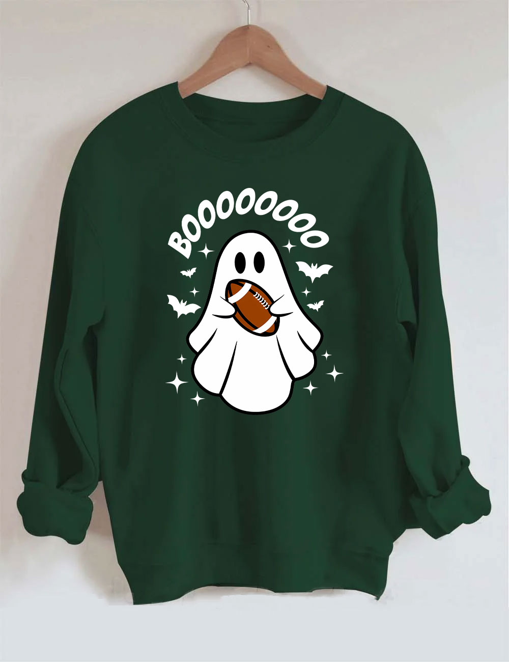 BOO Halloween Football Sweatshirt