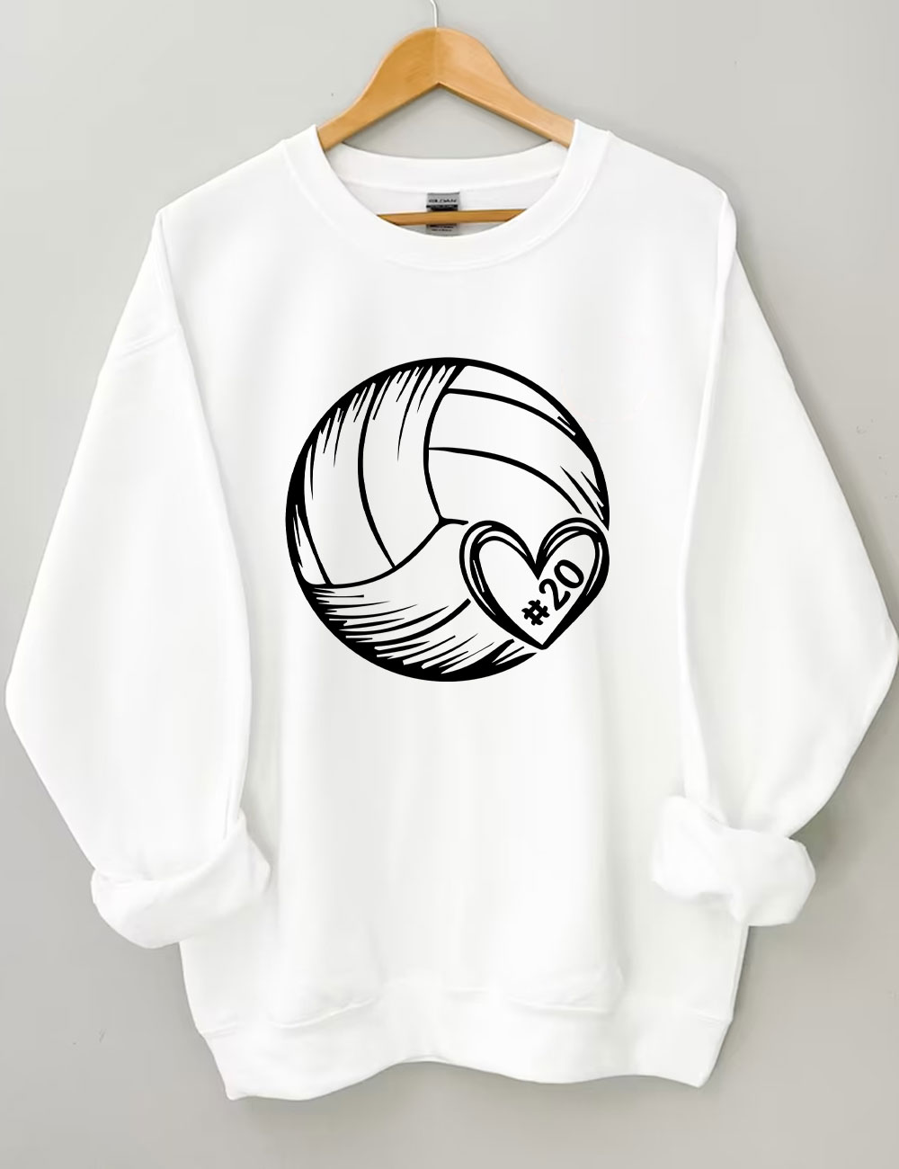 Custom Volleyball Heart Sweatshirt