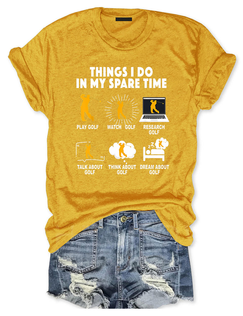 Things I Do In My Spare Time Funny Golfing T-shirt
