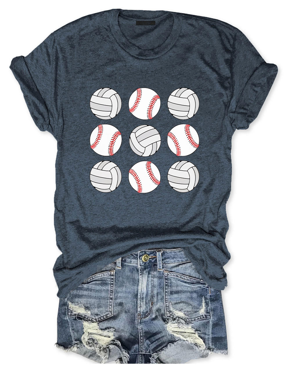 Baseball Volleyball Mama T-shirt