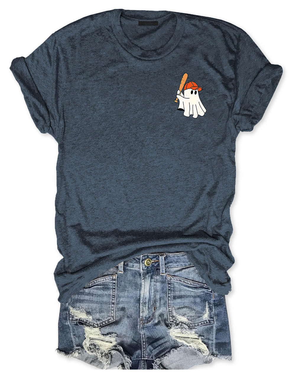 Cute Baseball Ghost Shirt for Halloween Funny T-Shirt