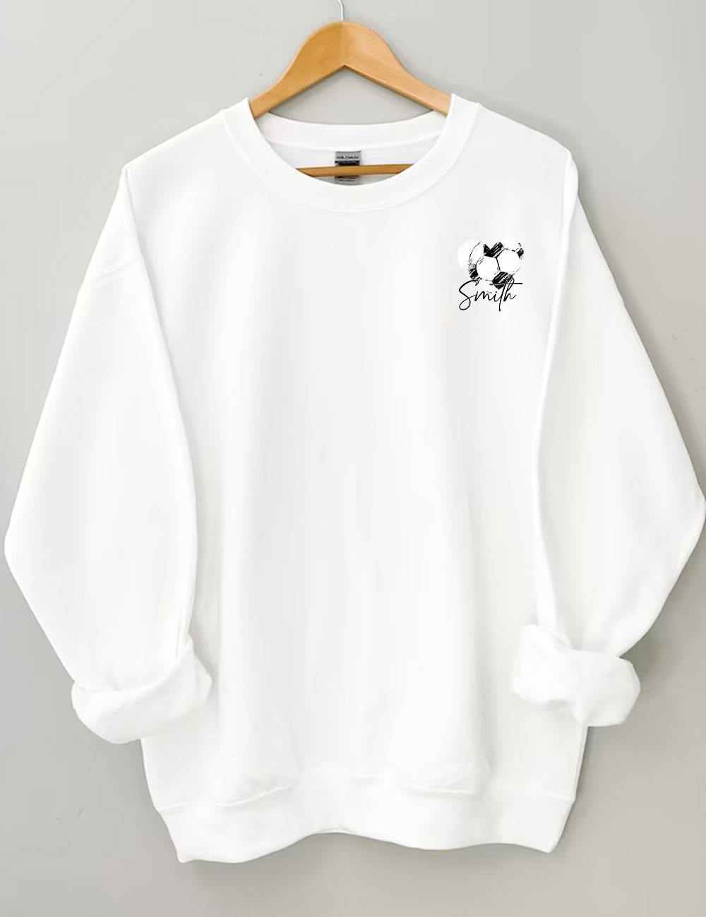 Custom  Soccer Heart Funny Sweatshirt