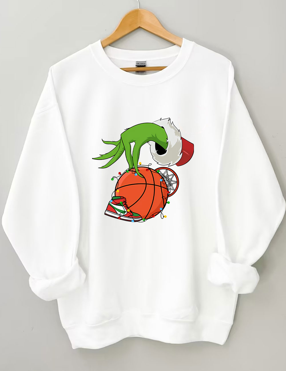 Green Christmas Basketball Sweatshirt