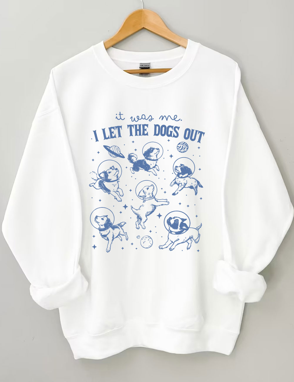 It Was Me I Let The Dogs Out Retro Sweatshirt