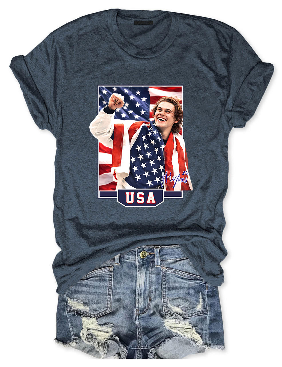 Jack Hughes USA Hockey Funny T-Shirt