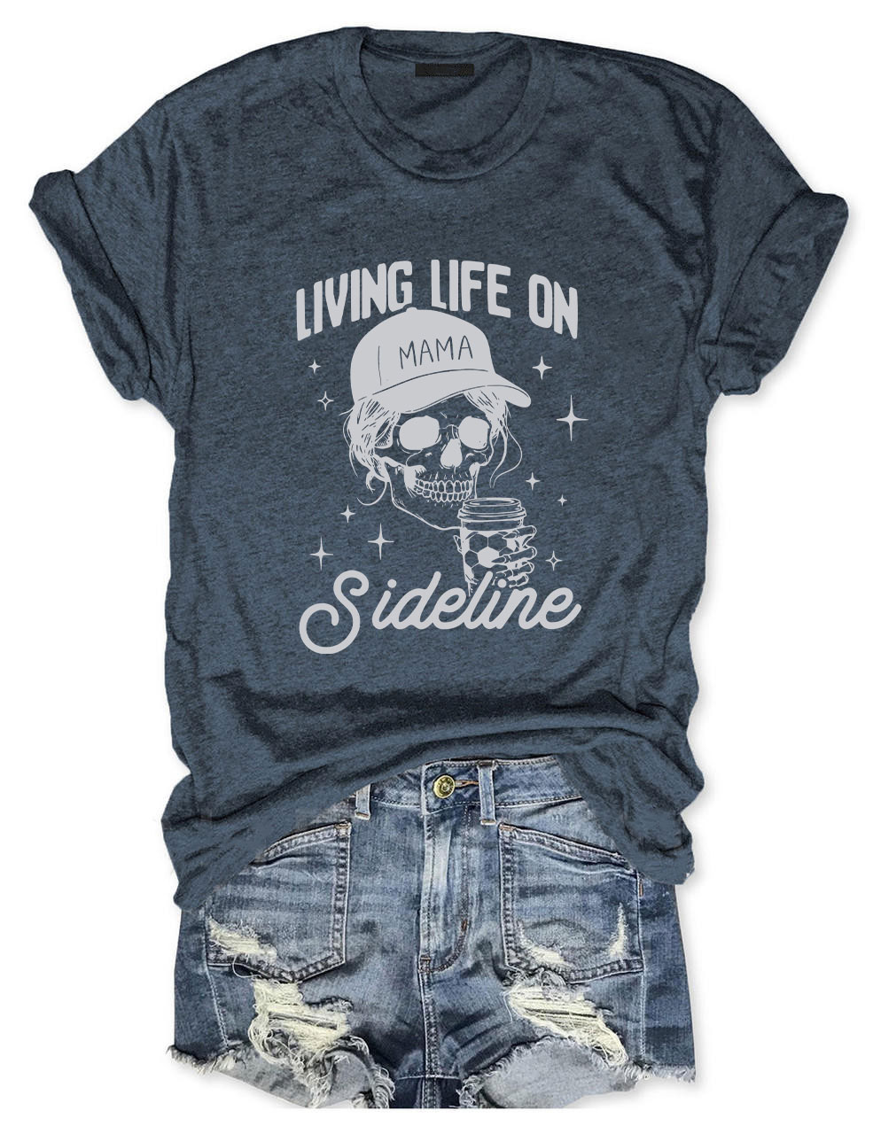 Living Life On Sideline Soccer Mom Funny T-Shirt
