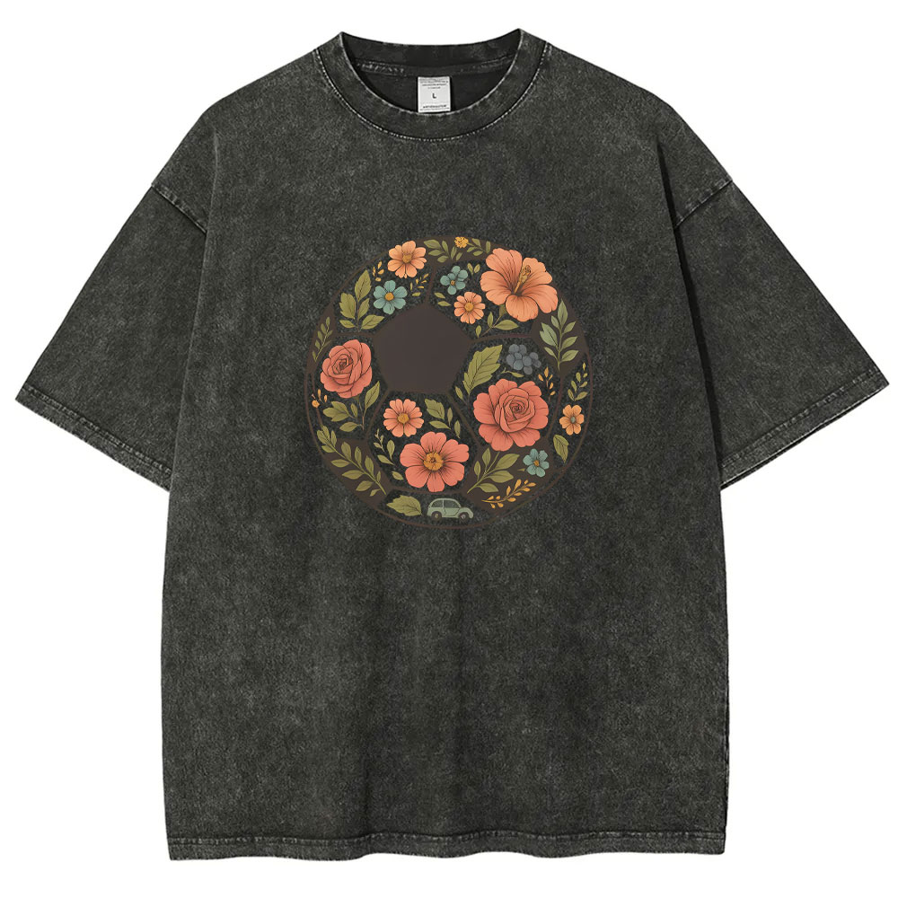 Floral Soccer Washed T-shirt